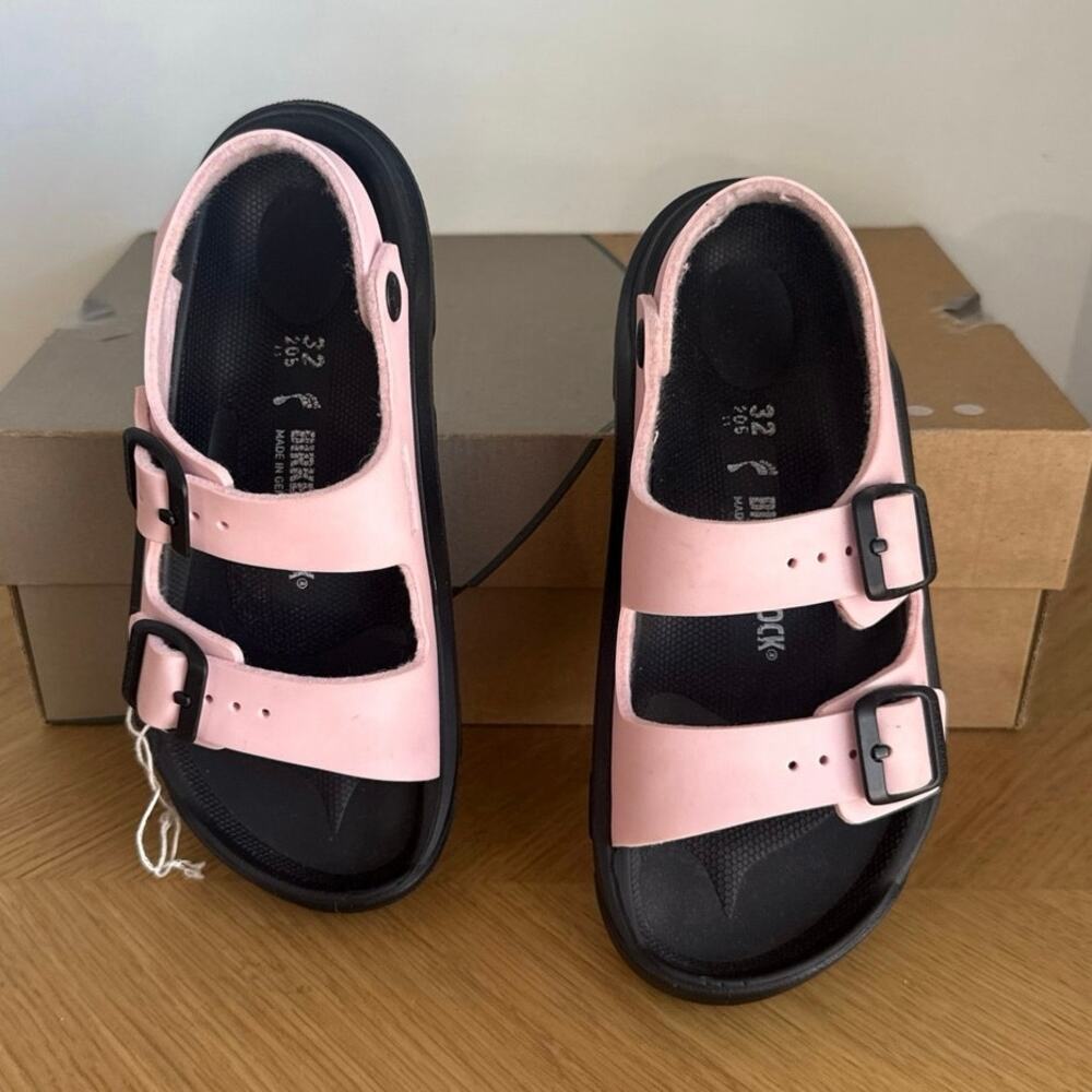 Birkenstock Mogami ’Pink/Black’ Kids Strappy Sandals - SZ 32 US 1-1.5